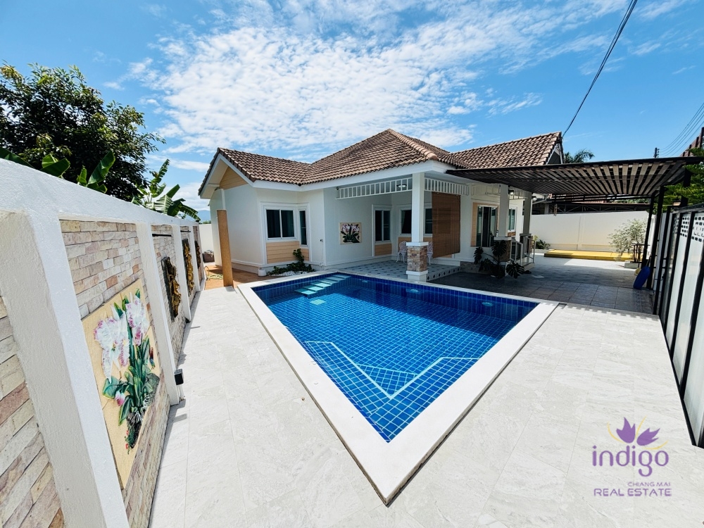 单层独立屋出租｜私人游泳池｜家具齐全｜可立即入住  Promprieng Mountain View Village，San Kamphaeng，清迈